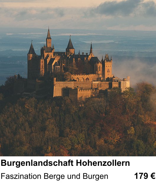 Technischer Foto-Workshop für Aufnahmen zu Burgenlandschaft Hohenzollern: Faszination Berge und Burgen