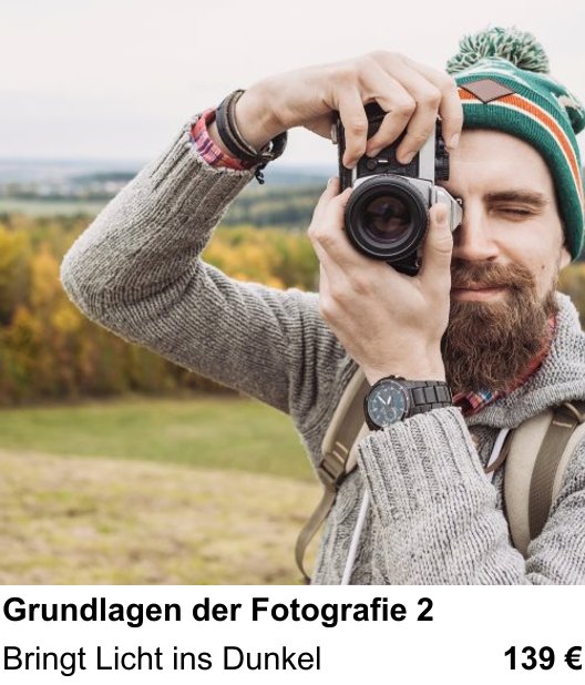 Fotografieren lernen in Darmstadt mit Fotografie-Wissen vertiefen