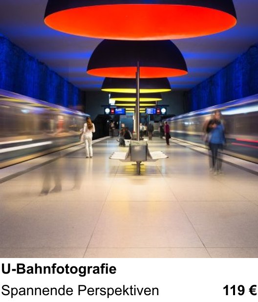 Fotografieren lernen in Darmstadt mit U-Bahnfotografie