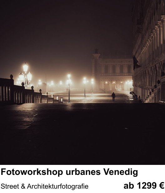 Technischer Foto-Workshop für Aufnahmen zu Fotoworkshop urbanes Venedig: Street & Architekturfotografie