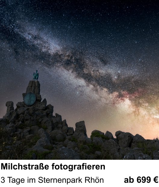 Technischer Foto-Workshop für Aufnahmen zu Milchstraße fotografieren: 3 Tage im Sternenpark Rhön