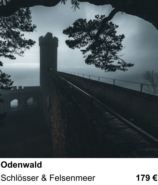 Technischer Foto-Workshop für Aufnahmen zu Odenwald: Schlösser & Felsenmeer