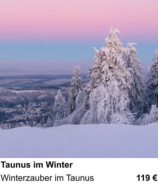 Technischer Foto-Workshop für Aufnahmen zu Taunus im Winter: Winterzauber im Taunus